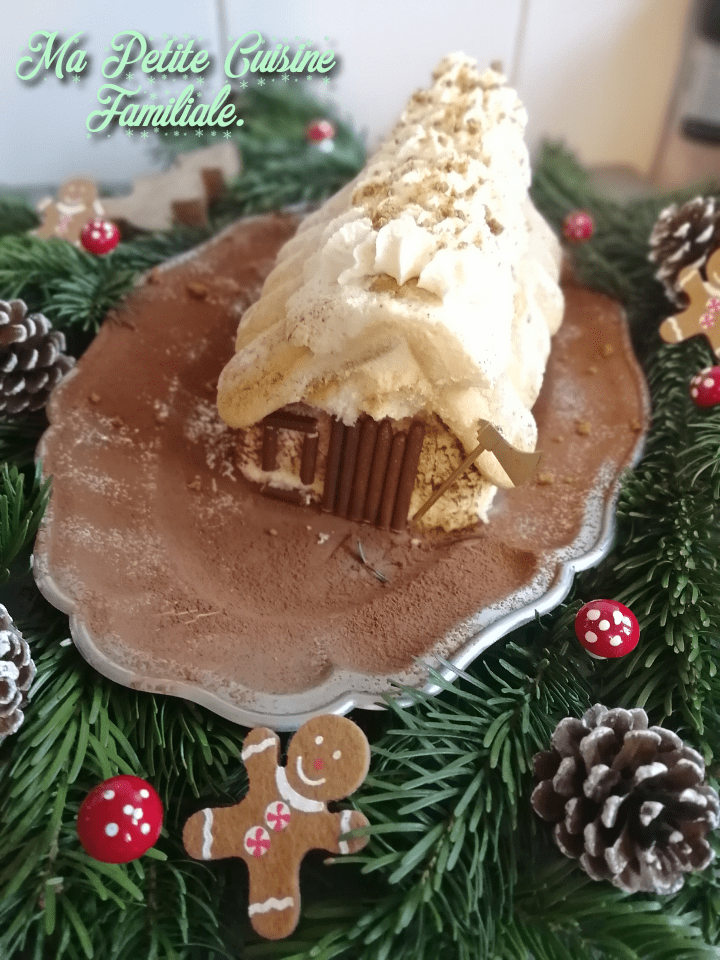 Bûche de Noël revisitée : Un tiramisu en chalet