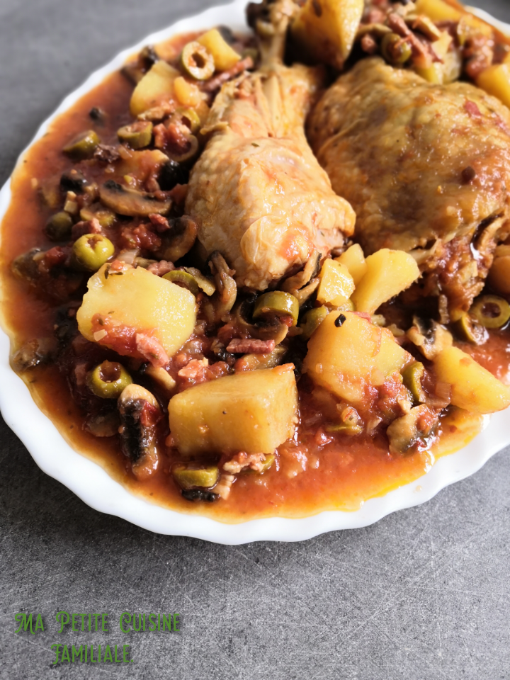 Cuisse de dinde marengo et pommes de&nbsp;terre