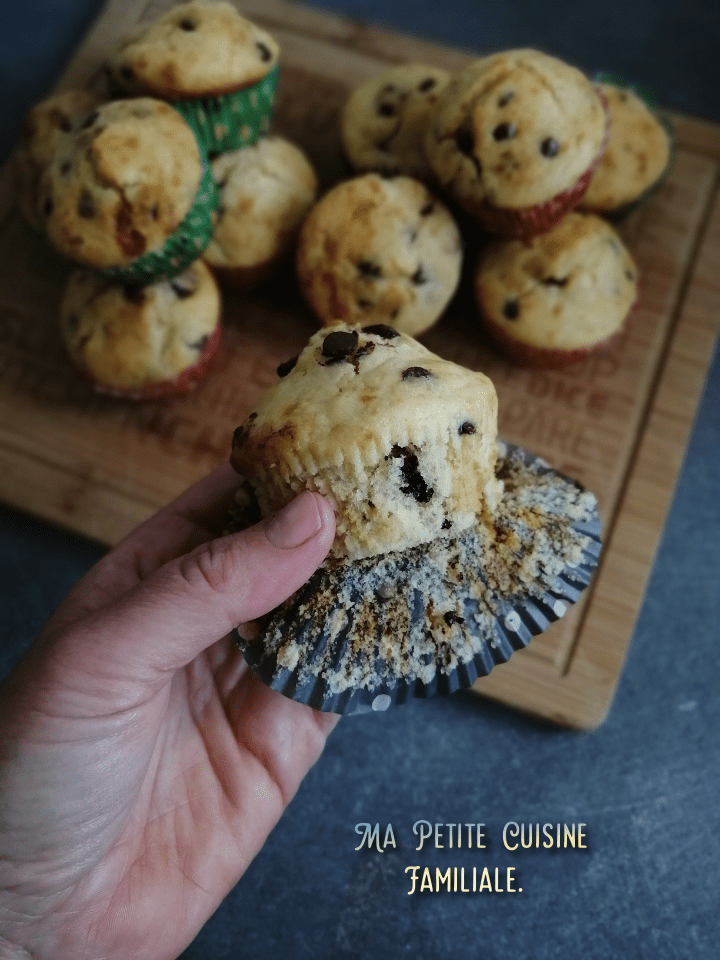 Muffins moelleux aux petites de&nbsp;chocolat