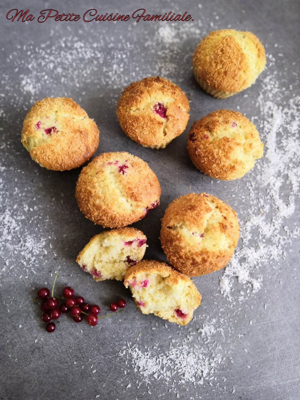 Muffins Gourmands aux Groseilles d&rsquo;Été et à la Noix de&nbsp;Coco