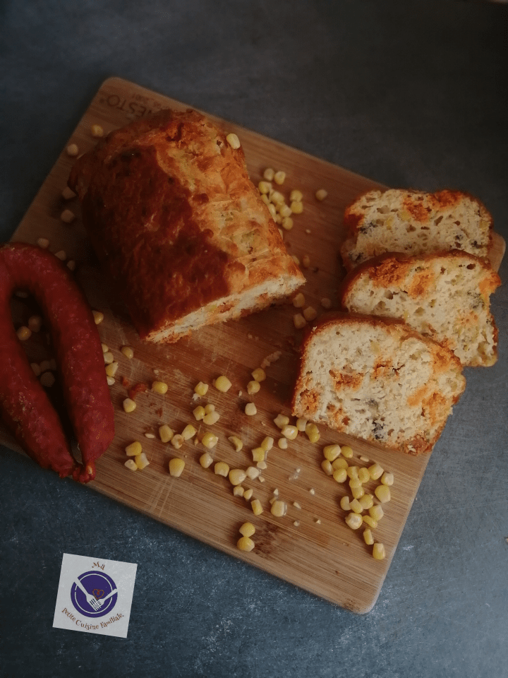 Cake salé basque, maïs, chorizo, tomme de&nbsp;brebis