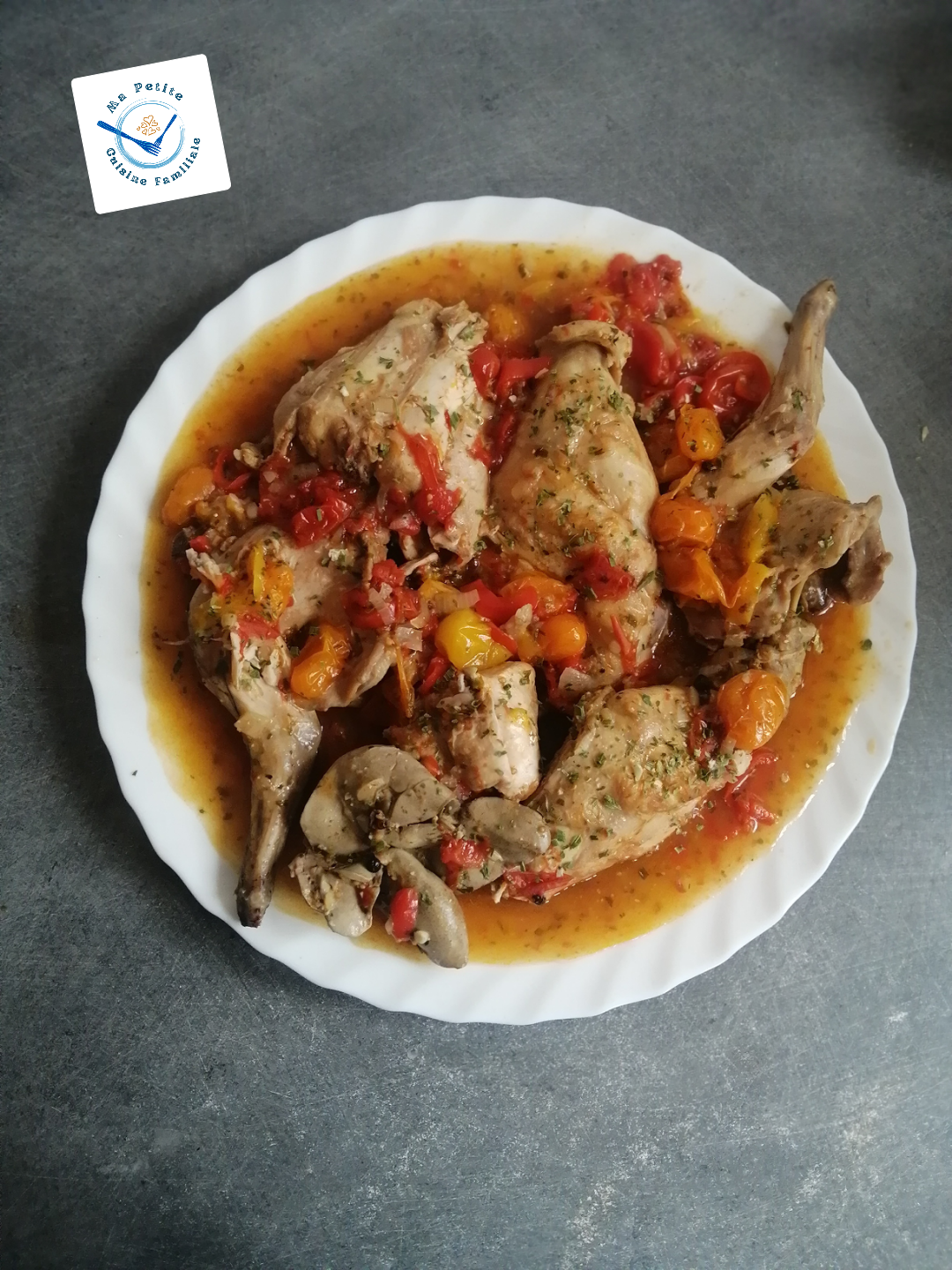 Plat mijoté d&rsquo;hiver : lapin et tomates cerises