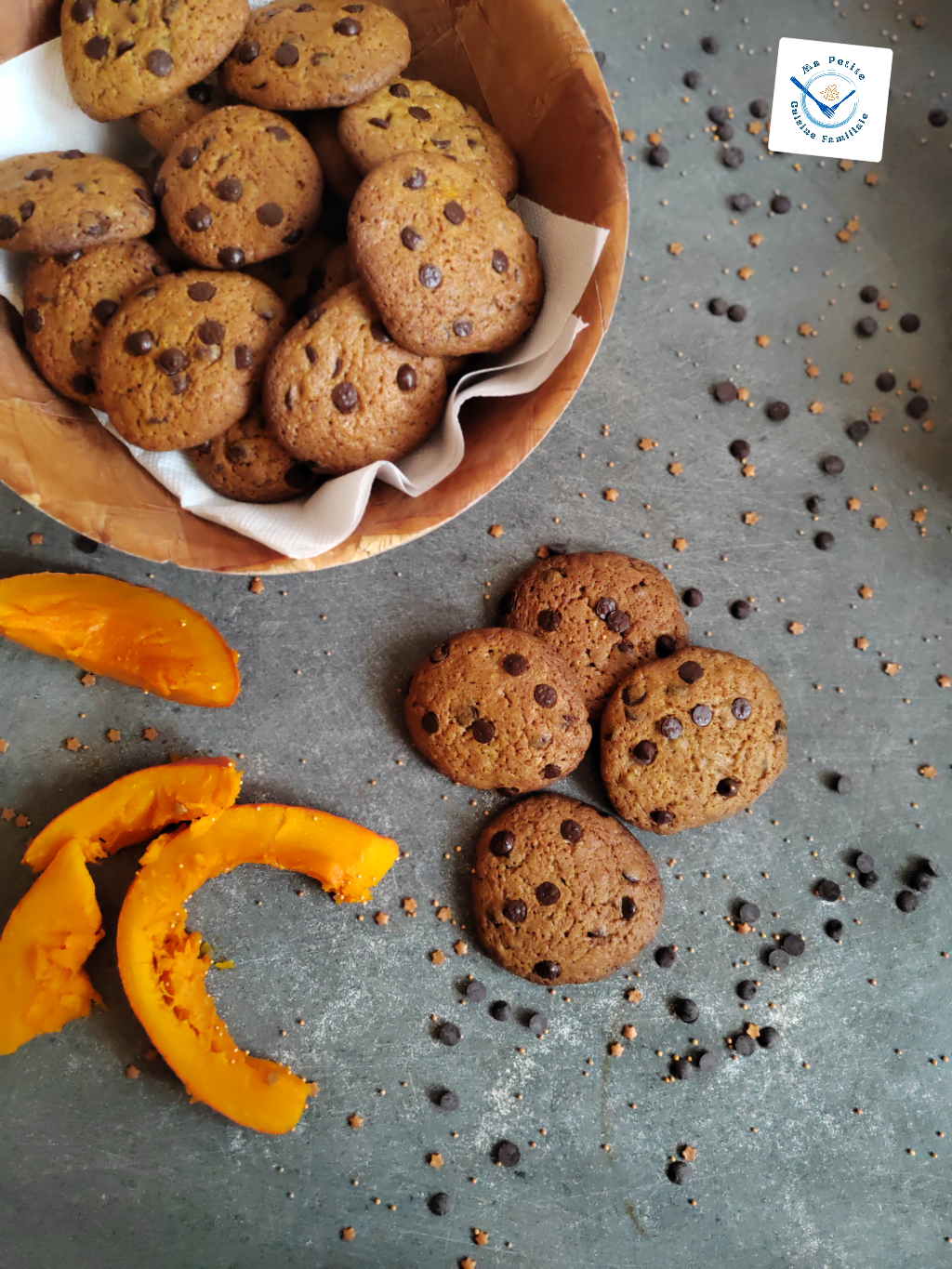 Cookies d’Automne au Potimarron et Chocolat