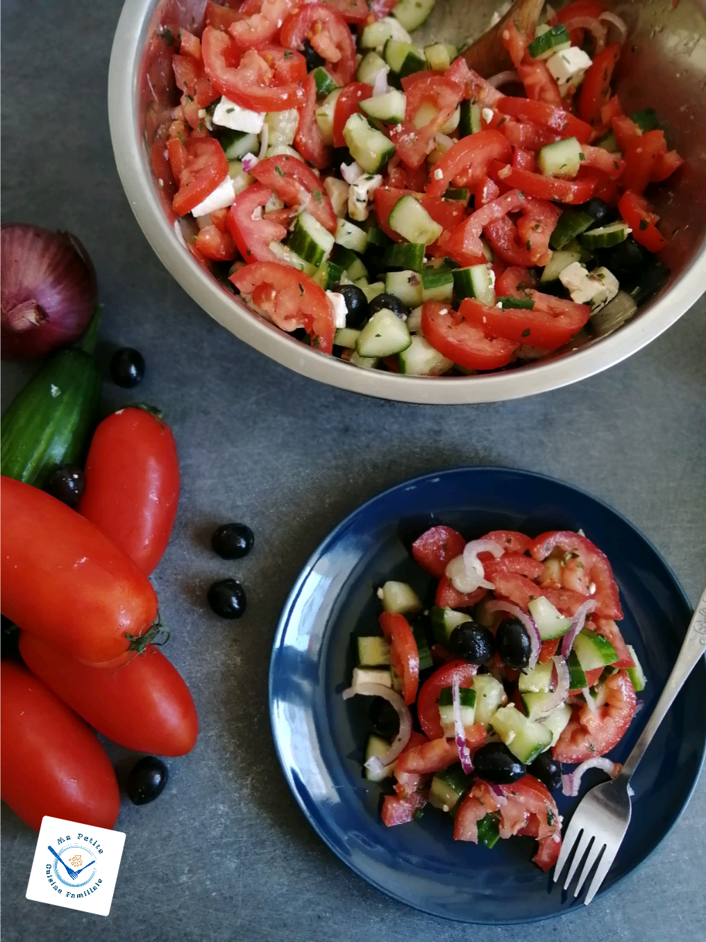 Recette de Salade Croquante aux Tomates et&nbsp;Fêta